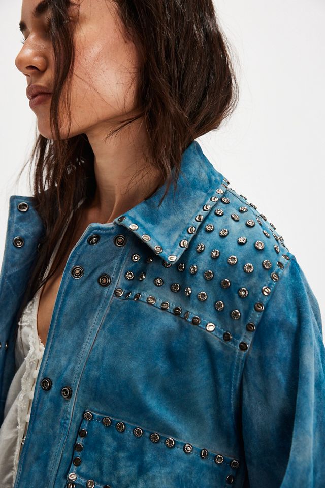We The Free Suzy Studded Suede Jacket #2