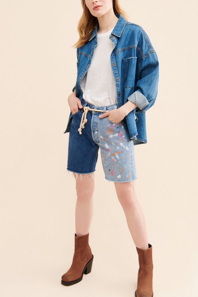 Riley Vintage Unfinished Masterpiece Denim Shorts #1