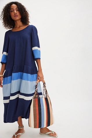 Manda Midi Dress by free-est at Free People in Blue, Size: M