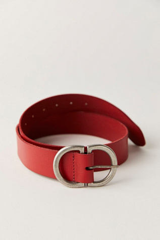 Pia Buckle Belt At Free People In Sour Cherry, Size: M/L