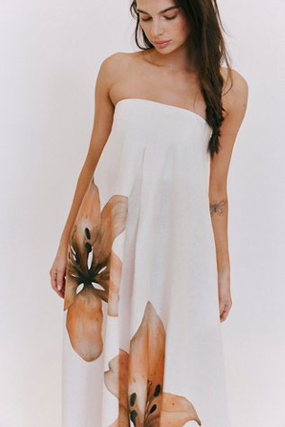 parisa halter dress Parisa Brown Sheer Side Slit Dress