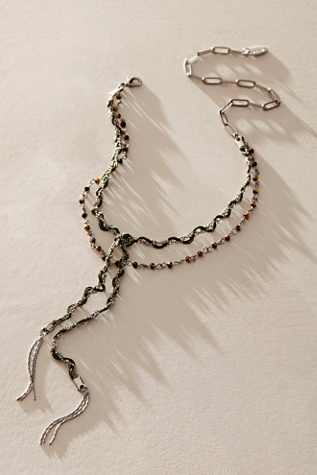 Ring Of Fire Bolo Necklace at Free People in Sage/Silver