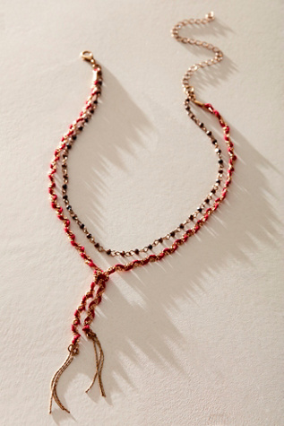 Ring Of Fire Bolo Necklace at Free People in Red/Gold