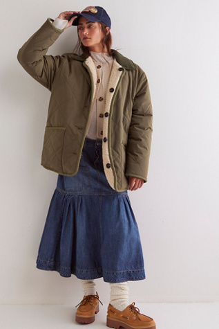 We The Free Arnelle Teddy Reversible Jacket At Free People In Army Combo, Size: Medium