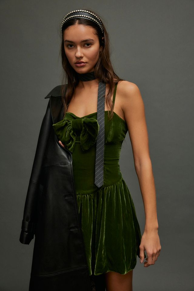 Robe Mini en Velours Olive Martini For Love & Lemons #2