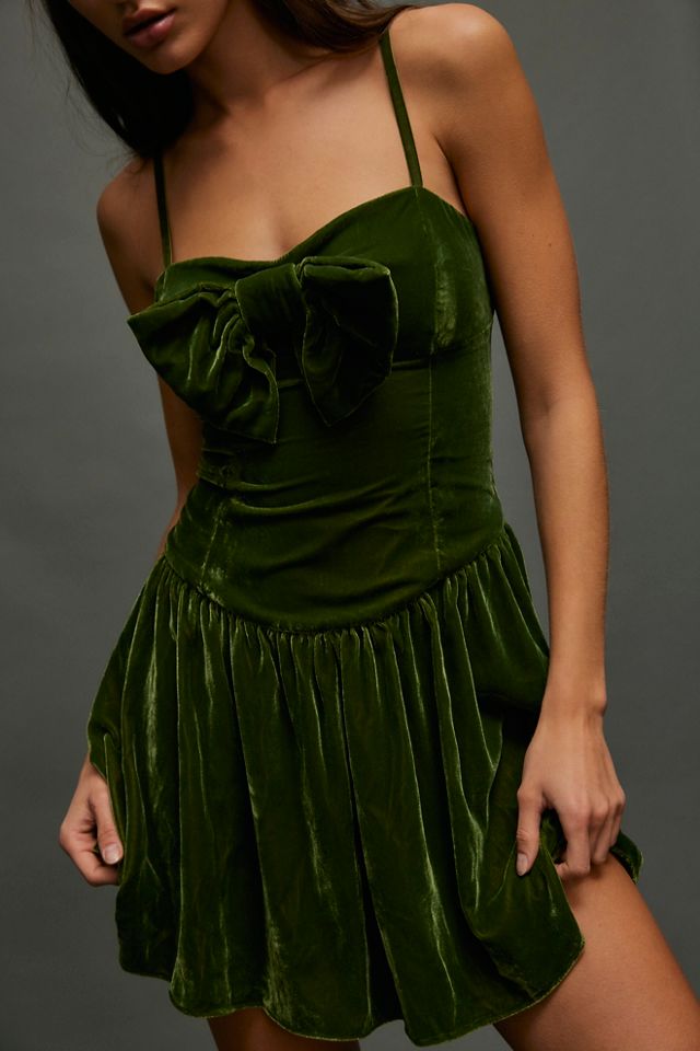 Robe Mini en Velours Olive Martini For Love & Lemons #3