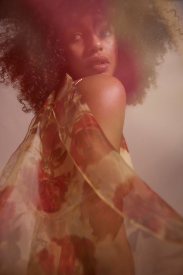 For Love & Lemons Floral Stems Maxi Dress #1