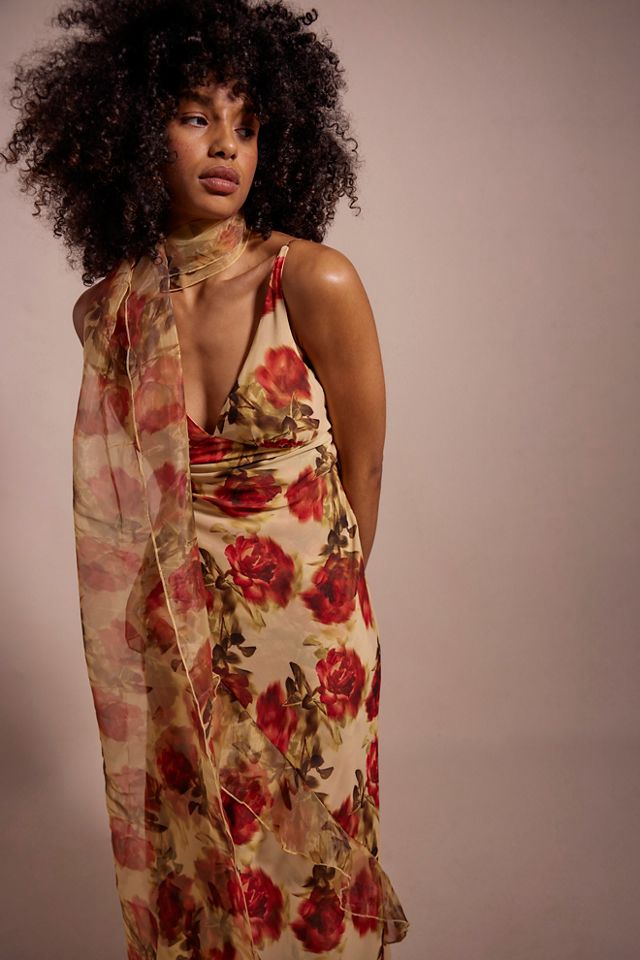 For Love & Lemons Floral Stems Maxi Dress #3