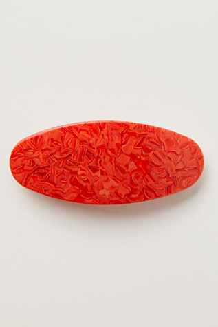 Machete Jumbo Oval Barrette at Free People in Red