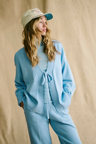 Solar Knit Co-Ord By free-est At Free People In Soft Blue Heather, Size: Medium