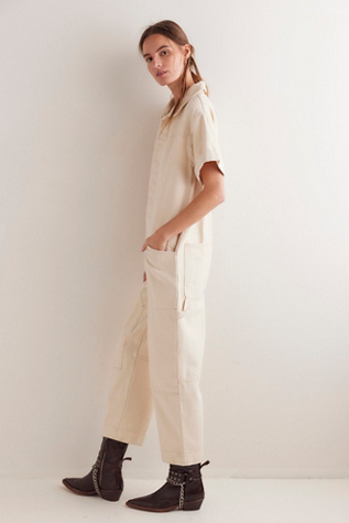 We The Free Golden Days Jumpsuit At Free People In Paper, Size: XL