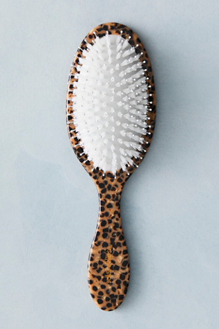 Solar Eclipse Hand-Painted Acetate 2-in-1 Brush by Free People in Brown
