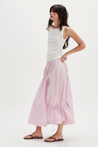 Jupe Marine Damson Madder en Rayure Rose, pour femme taille: US 6 chez Free People