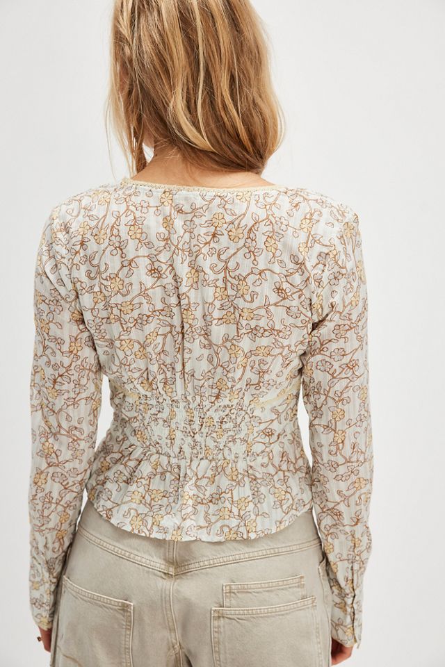 (取寄) フリーピープル レディース コール ミー ベイビー ブラウザ Free People women Call Me Baby Blouse Blue Quartz - Daisy Free People Call Me Baby Blouse in Blue Quartz Daisy | REVOLVE