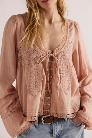 Forevermore Long-Sleeve Top by Free People in Tan, Size: M