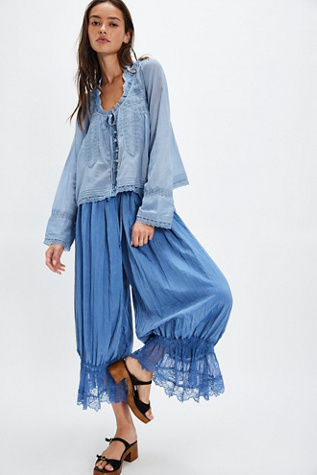 Forevermore Long-Sleeve Top by Free People in Blue, Size: L