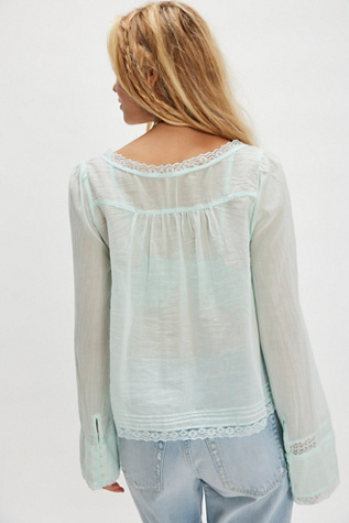 Forevermore Long-Sleeve Top by Free People in Blue, Size: XS