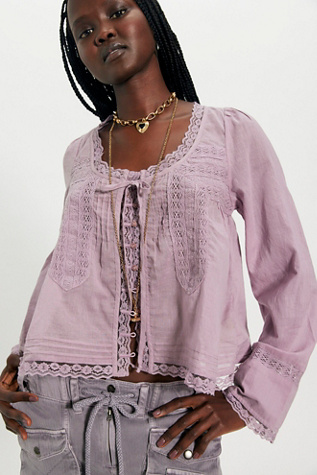 Forevermore Long-Sleeve Top by Free People in Purple, Size: S
