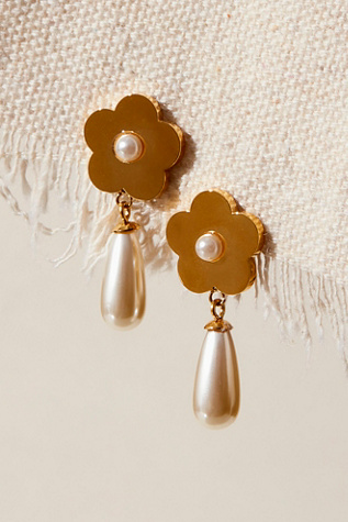 Evie Jewelry Lola Earrings at Free People in White