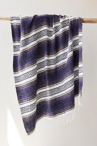 Hugger Mugger Mexican Yoga Blanket at Free People, Purple