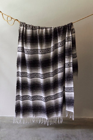 Hugger Mugger Mexican Yoga Blanket at Free People, Gray