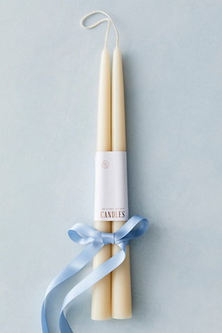 12" Dipped Taper Candles By The Floral Society At Free People In Parchment