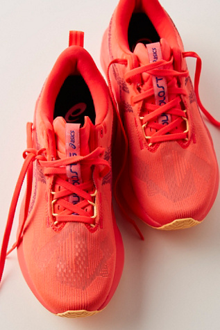 ASICS Novablast 5 Trainers at Free People in Flash Red/Edo Purple, Size: US 8