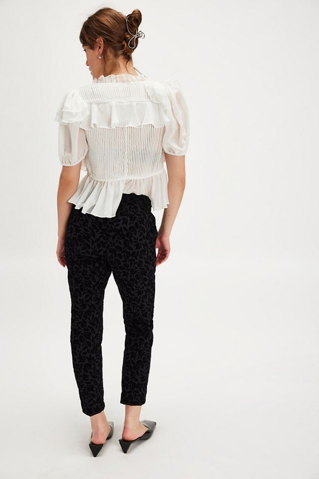 For Love & Lemons Midnight Vevlet Capris #1