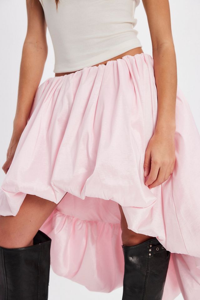 For Love & Lemons Whipped Cream Taffeta Bubble Skirt | Free