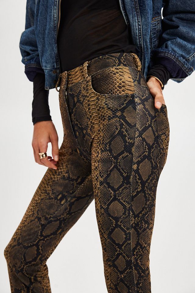 Norma Kamali High-Waist Printed Pencil Pants #2