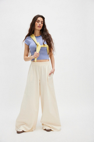 Norma Kamali Boyfriend Terry Elephant Pants at Free People in White, Size: S