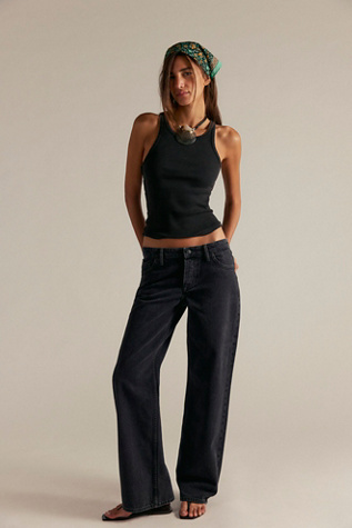 We The Free Tennessee Low-Rise Boyfriend Jeans at Free People in Black, Size: 32