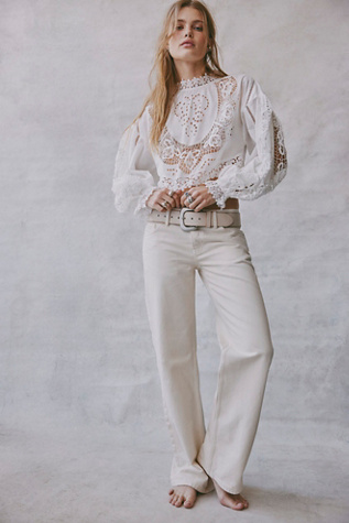 We The Free Tennessee Low-Rise Boyfriend Jeans at Free People in White, Size: 32