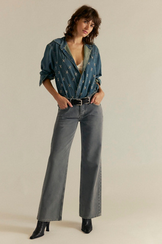 We The Free Tennessee Low-Rise Boyfriend Jeans at Free People in Pine, Size: 26