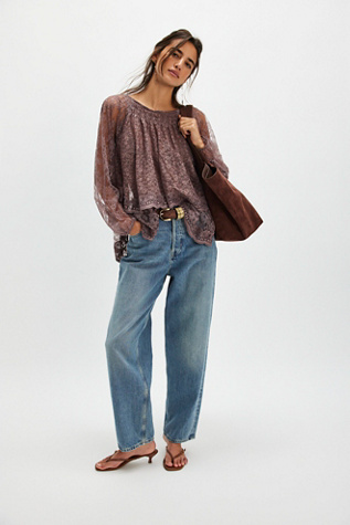 Женский топ Free People Goldie Knit Top, цвет: Сливовый пыльный — фото 3