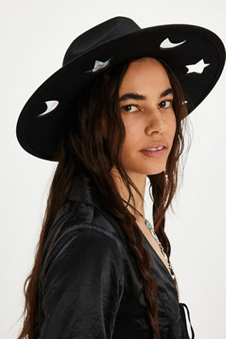 Forever Western Wool Hat at Free People in Black