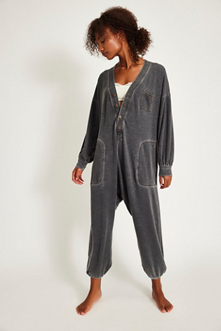 Don't Wait Up Onesie By Intimately At Free People In Black, Size: Large