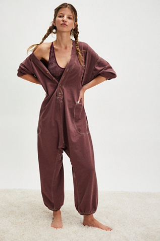 Don't Wait Up Onesie By Intimately At Free People In Bittersweet, Size: XS