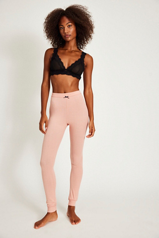 Something Cute Leggings by Intimately at Free People in Dusty Pink Combo, Size: Medium