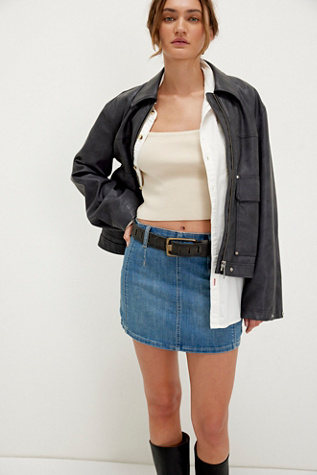 We The Free Daylight Denim Mini Skirt At Free People In Daybreak, Size: 27