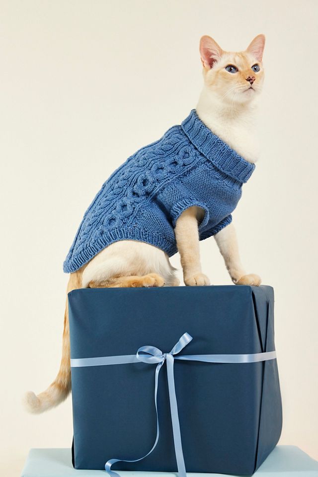 Cable Knit Dog Sweater #5