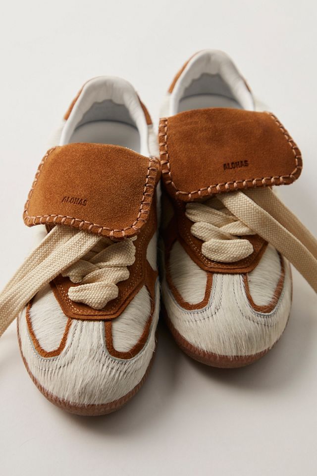 スニーカー ALOHAS Tb.490 pony skin low-top sneakers with suede inserts Tb.490 Club Suede Pink Leather Sneakers | ALOHAS