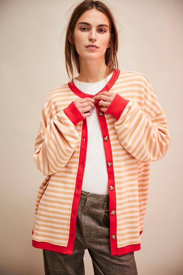 Classic Striped Cardigan Free People