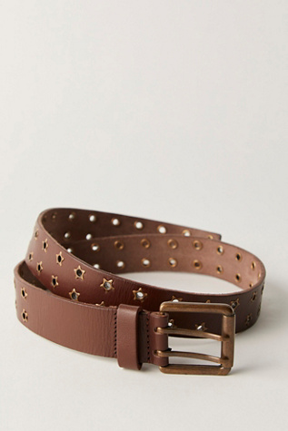 Virgo Leather Belt At Free People In Mocha, Size: XS/S