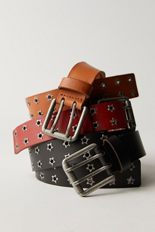 Virgo Leather Belt At Free People In Scarlet Embers, Size: S/M