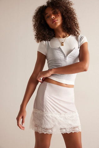 Party Crashers Half Slip by Intimately at Free People in Grey, Size: M