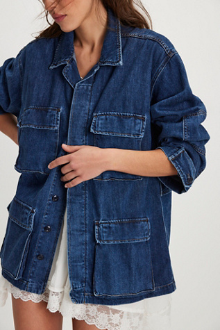 Veste trench Edith en coton Liberty marron