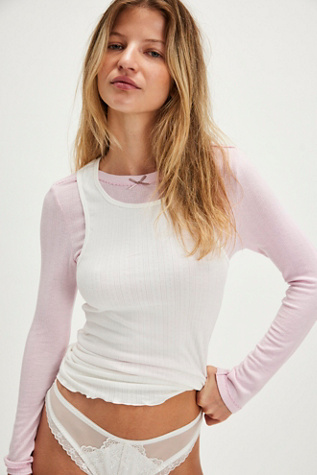 Fresh In Love Tank Top by Intimately at Free People in Tofu, Size: Large