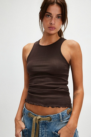 Fresh In Love Tank Top by Intimately at Free People in Double Espresso, Size: Large