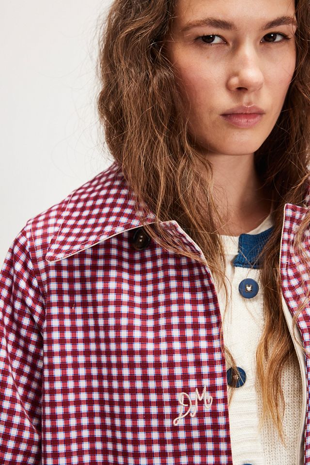 Damson Madder Mercedes Bow Reversible Trench Coat #3